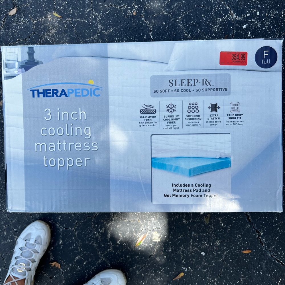 therapedic mattress topper with cooling cover